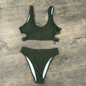 Blooming Jelly Women's High Waisted, Two Peice Bikini Set, Size Medium